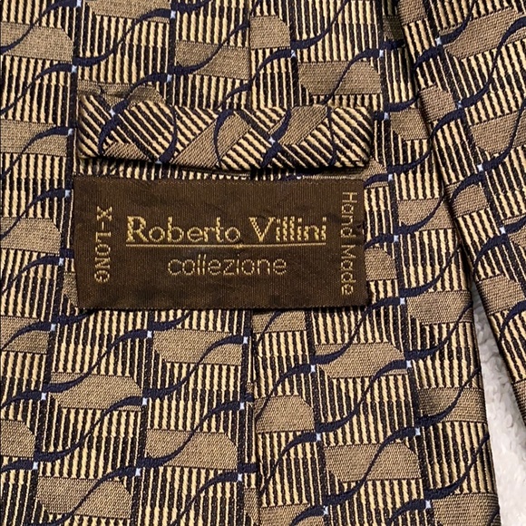 Robert Villini Men’s Silk Tie X-Long Collezione - Picture 2 of 3